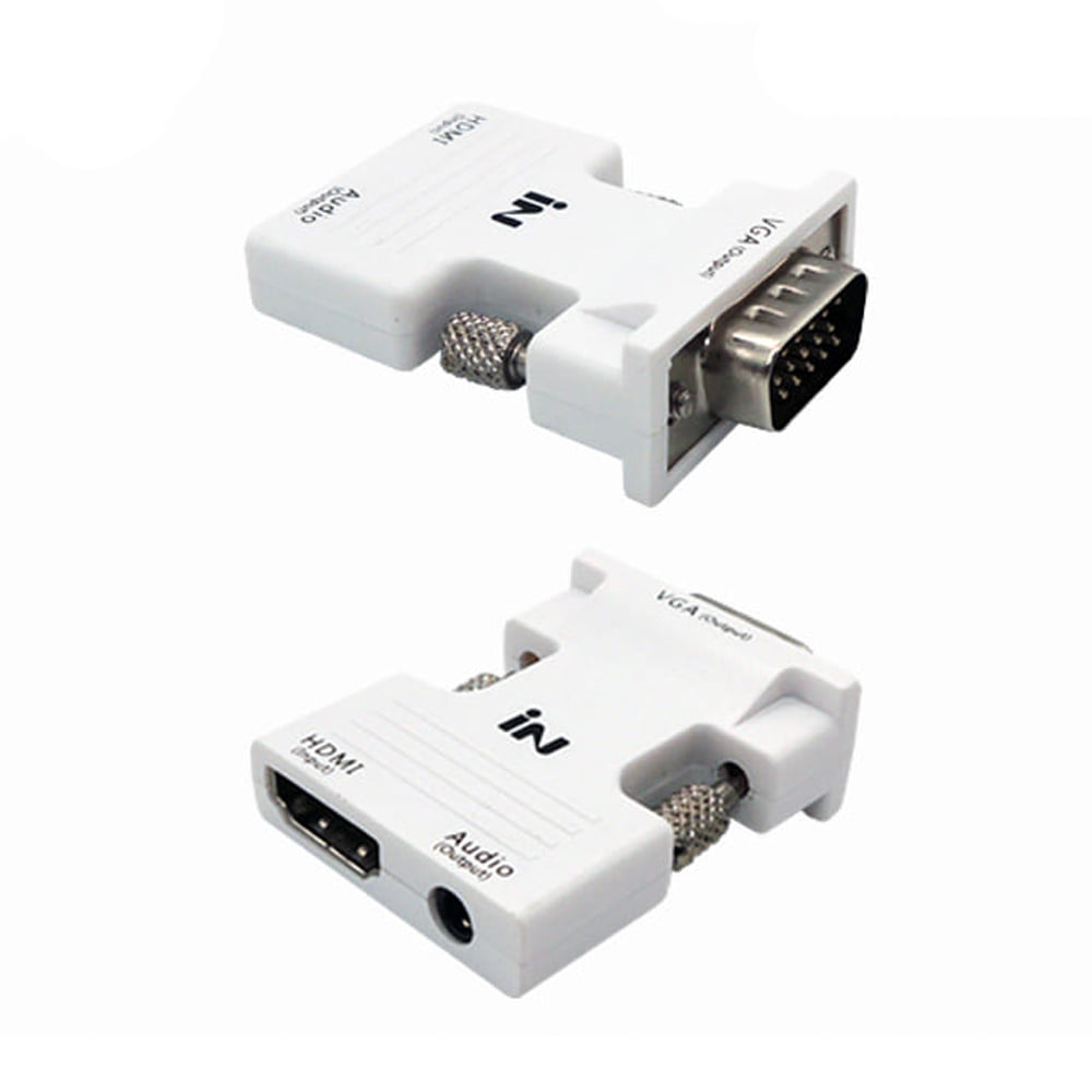 누리몰-HDMI TO VGA 젠더형 컨버터 (오디오 지원) HDMI(암)/VGA(M)